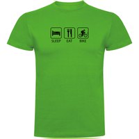 Kruskis Kortärmad T-shirt Sleep Eat And Bike