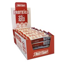 Nutrisport Proteïna 33% 44gr Proteïna Bars Caixa Blanc Xocolata I Baies 24 Unitats