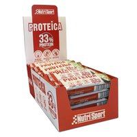 Nutrisport 33% Protein 44gr Protein Bars Box Coconut 24 Units