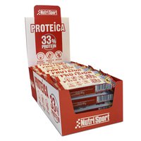 Nutrisport 33% Protein 44gr Protein Bars Box Vanilla&Cookies 24 Units